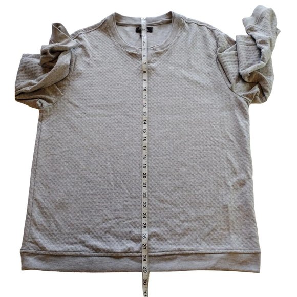 Tasso Elba Mens Large Gray Waffle Texture Shirt - Picture 4 of 6